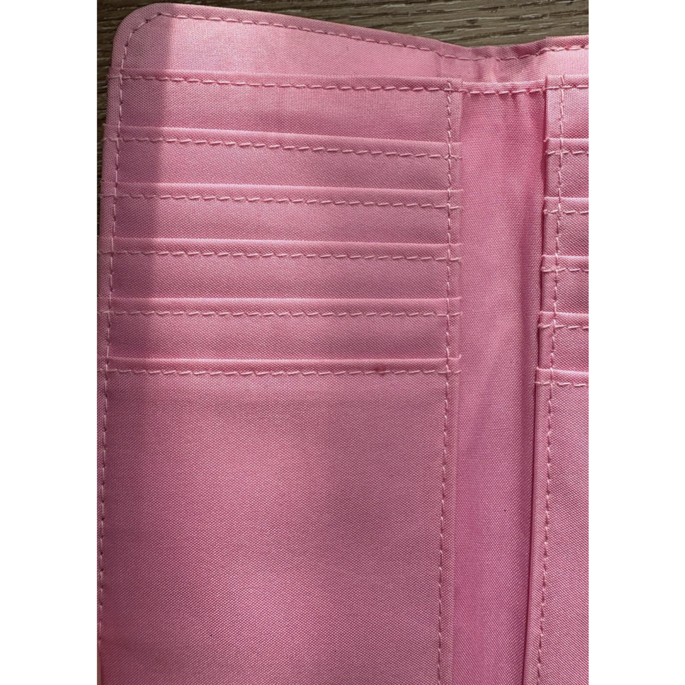 Claire's vinyl locket style silver heart charm bow bright pink wallet - Picture 8 of 12